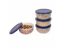 Cutting EDGE 900ml Eco-Storage Plastic Container & Organizer Set of 4 for Kitchen, Refrigerator, Lunch & Food Storage (Dark Blue) Rs. 191 - Amazon