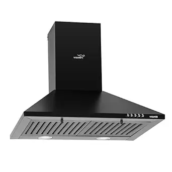 V-Guard M10 Pro 60 cm Chimney for Kitchen | 900 m³/h High Suction Capacity | Push-Button Controls | Baffle Filter | Free Cleaning Contract