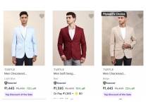 Turtle Men's Readymade Blazers upto 73% off starting From Rs.1849 @ Flipkart