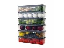 RIOMAX Fridge Storage Boxes Fridge Organizer with Removable Lid Stackable Fridge Storage Freezer Storage Containers for Fish, Meat, Vegetables, Fruits (1200ML, Pack of 6) Rs. 280 - Amazon