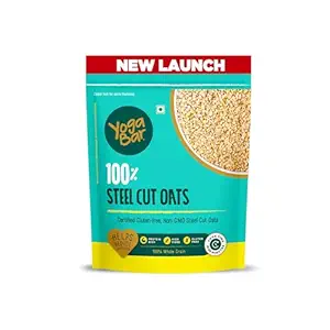 Yogabar Steel Cut Oats 750g | 100% Whole Grain, Gluten-Free, High Fiber, Non-GMO, Protein-Rich, No Sugar Added Rs. 159 - Amazon