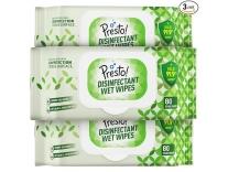 Amazon Brand - Presto! Disinfectant Wet Wipes With Lid | 240 Count | (80 Counts x Pack of 3) | Germ Protection for Skin and Surface Rs. 282 - Amazon