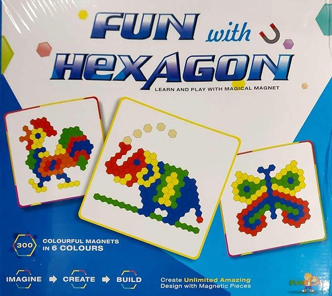 Smart Picks Fun with Hexagon Big Magnetic Puzzle for Kids,300 Pieces in 6 Colours Rs.110 @ Amazon