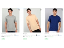 Raymond Men's T Shirts upto 70% off starting From Rs.399 @ Flipkart
