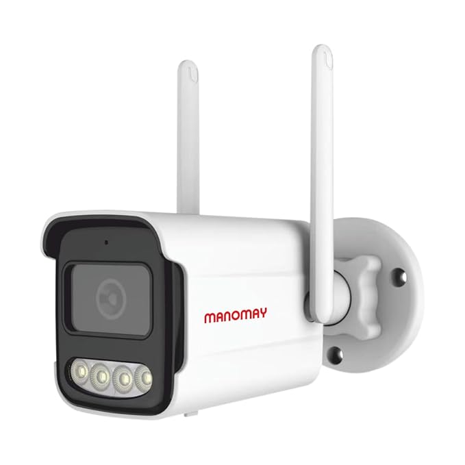 MANOMAY 3MP 4G Bullet CCTV Camera | STQC Certified | IP66 Waterproof | All Time Color Night Vision | Human Detection | Supports Up to 256GB Memory Card & Cloud Storage | M1097SF Rs. 2325 - Amazon