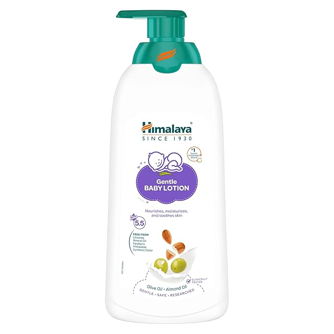 [Apply 5% Coupon] Himalaya Gentle Baby Lotion 700ml | with Almond oil, Olive oil, Country Mallow | No.1 Doctor-Prescribed Brand |pH 5.5 formulation | Nourishes and moisturizes your baby's skin | Safe for Newborns Rs. 310 - Amazon