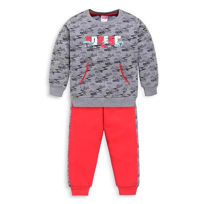 LuvLap Baby Boys Full Sleeve Sweatshirt & Pyjama Set Pack of 1 Rs. 182 - Amazon