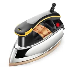 Buy Longway Plancha Heavy Weight Non-Stick Teflon Coated Dry Iron, Electric Iron for Clothes (1200 Watt, Black) Online at Low Prices in India