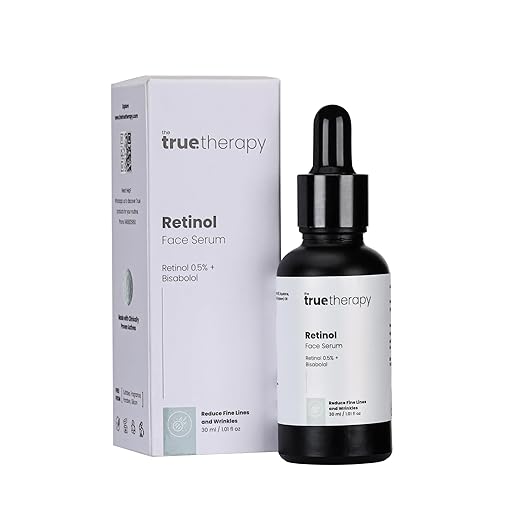 The True Therapy 0.5% Retinol Face Serum for Anti-Aging, Lightweight Night Face Serum with Retinol, Bisabolol & Squalane Reduce Fine Lines & Wrinkles | For Women & Men – 30 ml Rs.284 @ Amazon