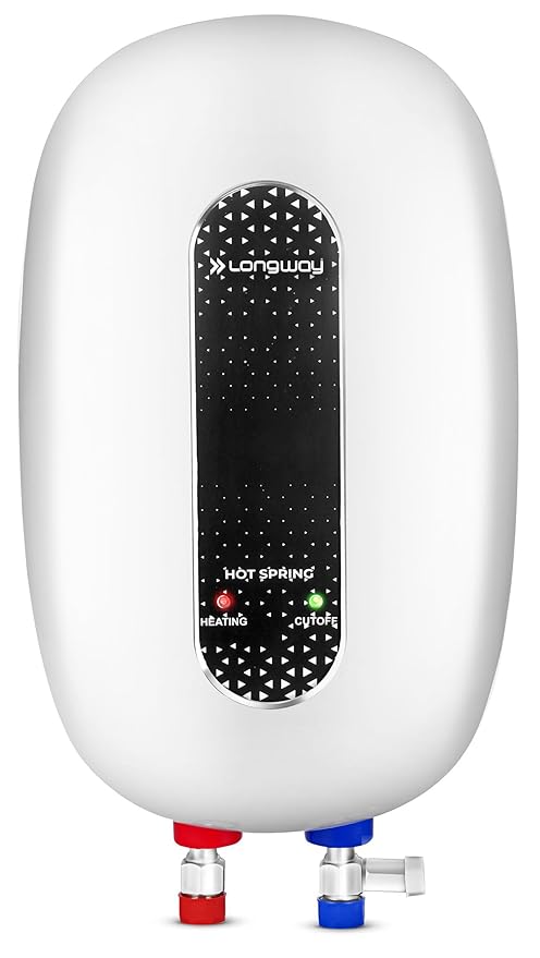 Buy Longway Hotspring Automatic Instant Water Heater with Multiple Safety System & Rust-Proof ABS Body (White, 3 Ltr) Online at Low Prices in India