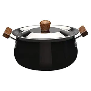 Wonderchef Ebony Hard Anodized Non-Stick Biryani Handi with Lid - 5L | Black, 1 Piece Rs.1099 @ Amazon