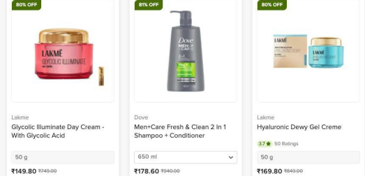 Beauty Care & Personal Care Products Rs. 99