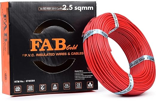 2.5 sqmm Single Core Copper Electrical Wire, 90 Meter (Red) | Heat Resistant & Flame Retardant (FR) | Lead-Free LSH House Wire for Home & Industrial Use Rs. 805 - Amazon