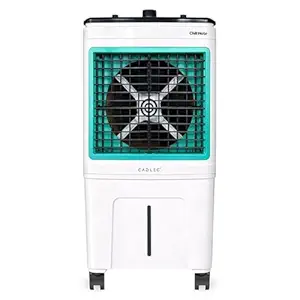 Cadlec ChillMate 50L Personal Air Cooler For Home, High Speed Fan with Powerful Air Throw, Inverter Compatible, Anti-Bacteria Honeycomb Pad with Ice Chamber, 3 Year Warranty | White