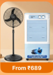 Fans, Coolers & More Branded Home Products (Tick Tock Deals) upto 74% off starting From Rs.928 @ flipkart