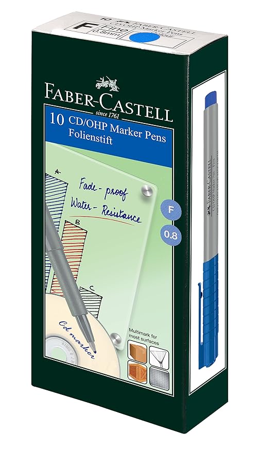 [Pack Of 3] [Mrp Error] Faber-Castell 10 CD/OHP MARKER PENs BLUE Pack of 3 Rs. 100 - Amazon