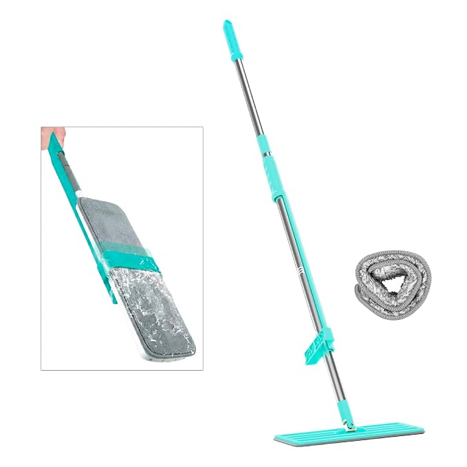 Lifelong Wet and Dry Floor Mop for Home Cleaning | 360° Rotating Flat Mop with Stainless Steel Handle & Microfiber Pads | Adjustable Pole, Reusable Washable Pad | Ideal for Tiles, Wood, Marble Floors Rs. 499 - Amazon