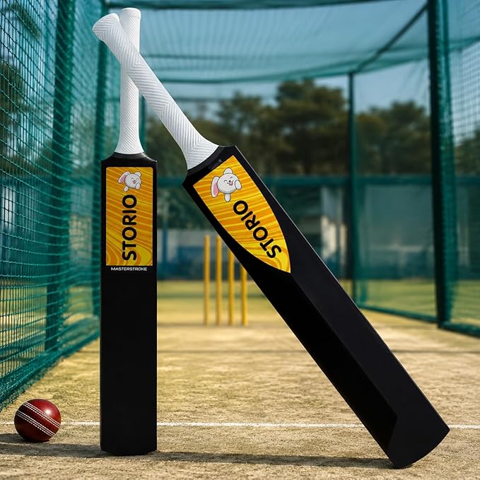 [Apply 3% Coupon] Storio Full Size Cricket Bat, HDPE Plastic Construction, Lightweight Design with Vibration Control, Shock Absorption, Practice Bat for All Skill Levels Rs. 170 - Amazon