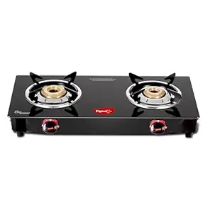 [Apply 15% Coupon] Pigeon Ignia 2 Burner Gas Stove | Brass Burner | Easy Cleaning | Toughened Glass | 2 year Warranty Rs. 1695 - Amazon