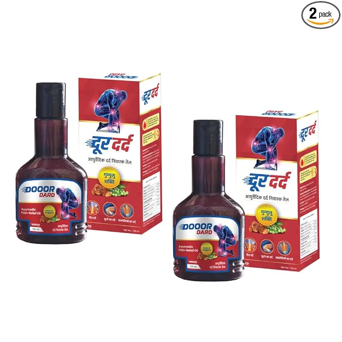 Vissco Dooor Dard Ayurvedic Pain Relief Oil with Power of Guggulu for Back Pain, Knee Pain, Joints and Muscle Pain- Fast Absorbing, Warmth Effect- 100 ml, Pack of 2 Rs. 257 - Amazon