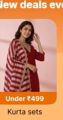 Kurt sets Under 499 Tick tock deals upto 91% off starting From Rs.246 @ flipkart