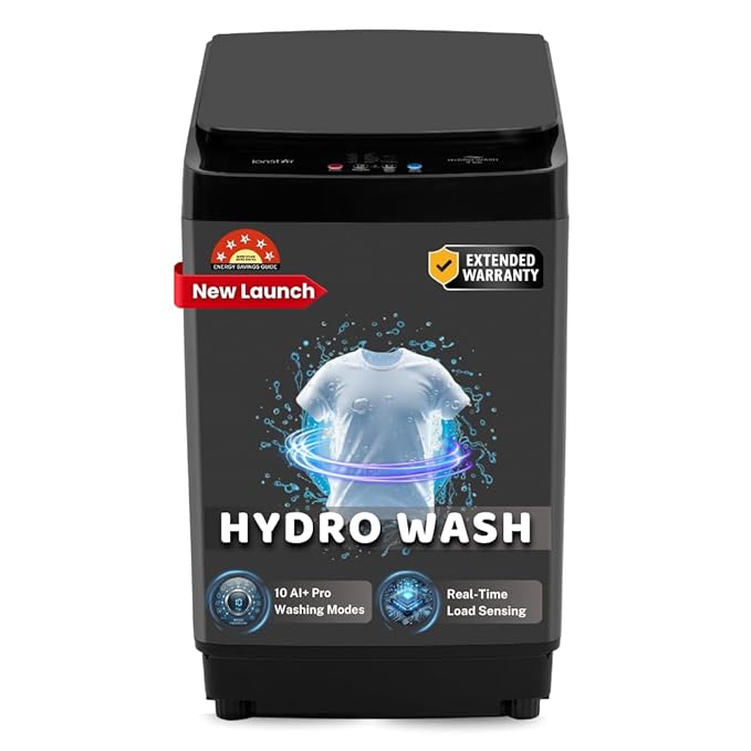 ionstar 7 KG 5 Star Fully Automatic Top Loading Washing Machine/10 Ai+ Washing Programs/Heavy Duty/Dual Action Magic Filter/Deep Clean/Quick Wash/Auto Balancer/Powerful Copper Motor (70HYDRO-P4BG-N1)
