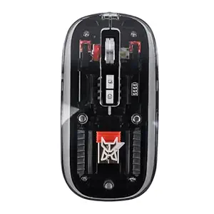 Arctic Fox Clearview Transparent Wireless and Bluetooth Rechargeable Mouse, USB Receiver,LED Battery Magic Silm for Office/PC/Mac/Laptop/Apple/ipad(Black) Rs. 549 - Amazon