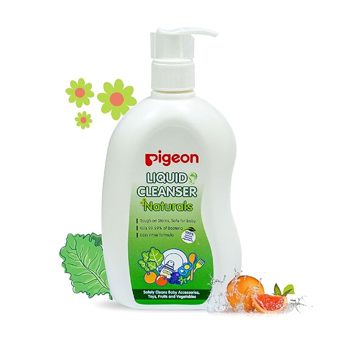 Pigeon Liquid Cleanser Naturals 500 ml | pH Friendly | Japan's No.1 Brand | No Added Color & Alcohol | Natural Cleanser for Baby Feeding Bottles, Accessories, Fruits & Vegetables Rs. 254 - Amazon