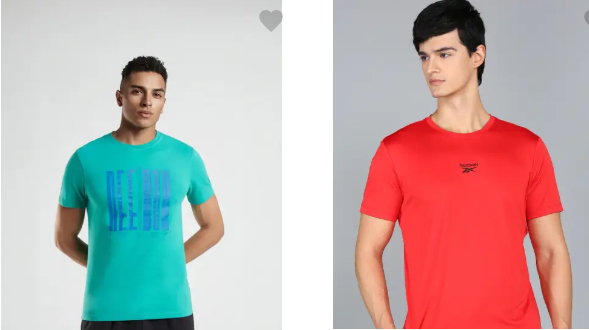 REEBOK Clothing upto 70% off starting From Rs.359 @ flipkart