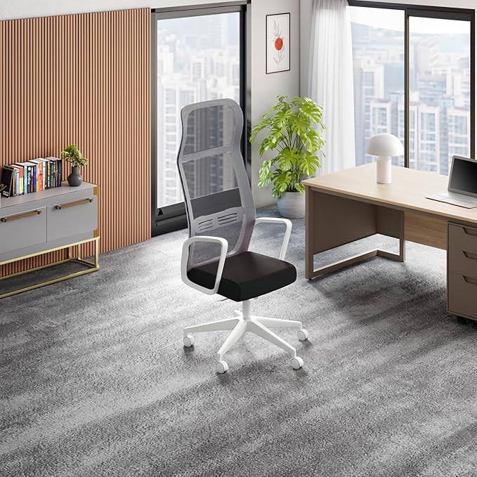 [Coupon + SBI CC EMI ] Interio by Godrej Vurv Chair Mesh High Back Ergonomic Work from Home/Revolving Study Chair, 1 Year Warranty, Height Adjustable | Heavy Duty Polypropylene Base | DIY Installation (Black) Rs. 6102 - Amazon