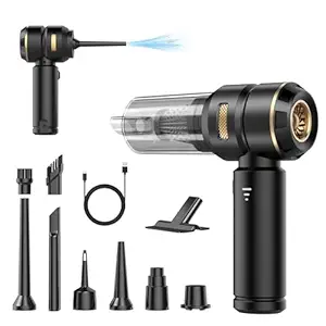 [Apply ₹800 Coupon] Svoko Car Vacuum Cleaner 4 in 1, 20000Pa Cordless Vacuum Cleaner with Brushless Motor, Mini Vacuum Cleaner for Car Use & Home, 6000mAh Rechargeable Battery, 3 Speed Modes, 9-in-1 Kit, USB Type-C Rs. 1799 - Amazon