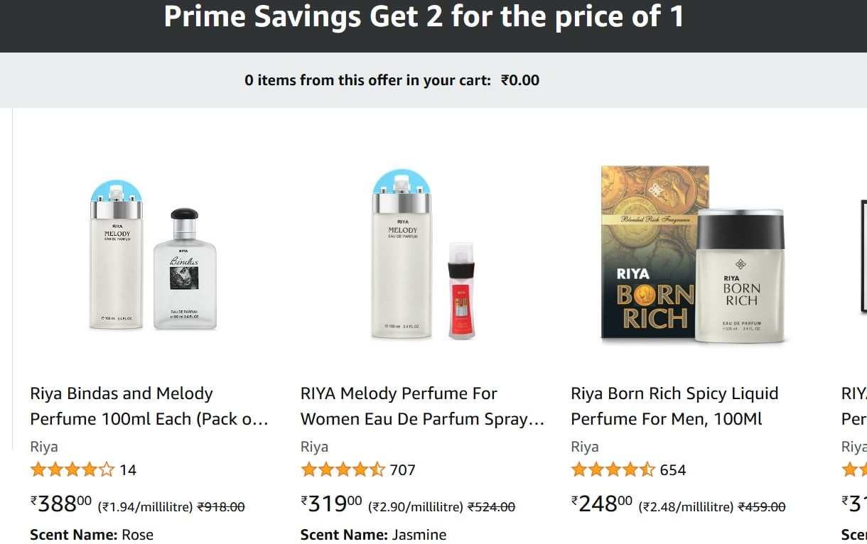 Amazon.in: Prime Savings Get 2 for the price of 1 promotion