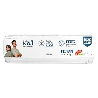 [Coupon + HDFC / ICICI Bank CC EMI ] Voltas 1 Ton 3 Star Rating Inverter Split AC(Copper, Memory Restart, Auto Clean (123INV VECTRA ELEGANT, White) Rs. 28490 - Amazon