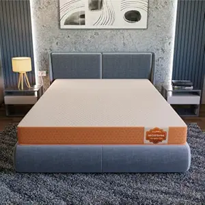SleepyHug AirCell Ortho Spinex Plus 5 inch HR Foam Mattress | 3 Zones Support |5 Years Warranty | Back Pain Relief |Spine Alignment | Queen Bed Size White & Orange (LxWxH -78x60x5 Inch) Rs. 6219 - Amazon