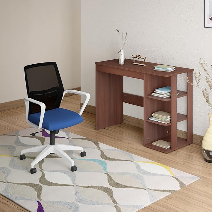 [Cashback + SBI CC EMI ] Interio by Godrej EWA Study Table with Vurv Chair Set, Royal Blue and Brown, 1- Year Warranty, Knock Down - Assembly Required Rs. 9962 - Amazon
