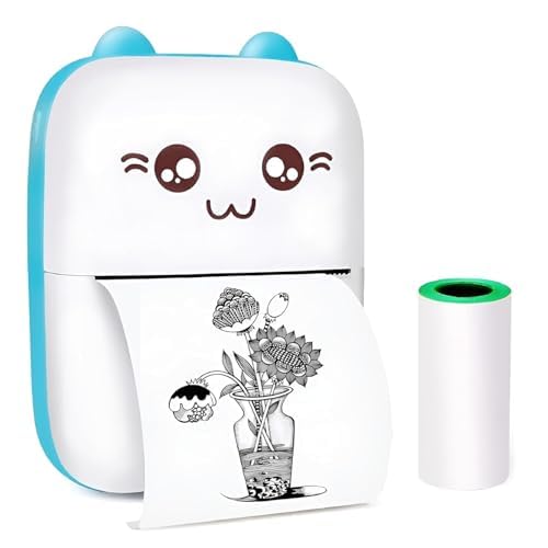 [Apply 3% Coupon] Crackles Mini Bluetooth Thermal Printer, Portable Label Printer Inkfree Printer for Android & iOS System, Black on White Thermal Printer- Random Colour Rs. 1357 - Amazon