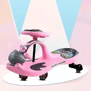 Kidsmate Baby Car, Kids Car, Swing Car for Kids, Ride On for Kids, Magic Car for Kids, Push Rider Toy Car, Extra Wide seat, 360° Rotating Steering with Music & Lights for 2 Years & Above (Pink) Rs. 707 - Amazon