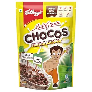 [Mrp Error] Kellogg's Multigrain Chocos Chotta Ladoo 340g / 350g/391g | With Chotta Bheem Cut Out Mask | Source of Calcium, High in Protein, with 10 Essential Vitamins & Minerals | Breakfast Cereal for Kids Rs. 180 - Amazon