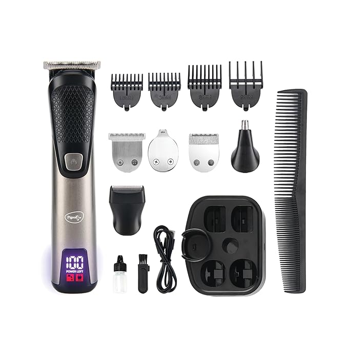 [Apply 17% Coupon] Pigeon 5-in-1 Multi-purpose Trimmer for Men | Stainless Steel Blade | Cordless Rechargeable with USB Type C Charging | LED Digital Display | 90 Min Runtime | 1.5 HR Charge Time | 2 Year Warranty Rs. 995 - Amazon
