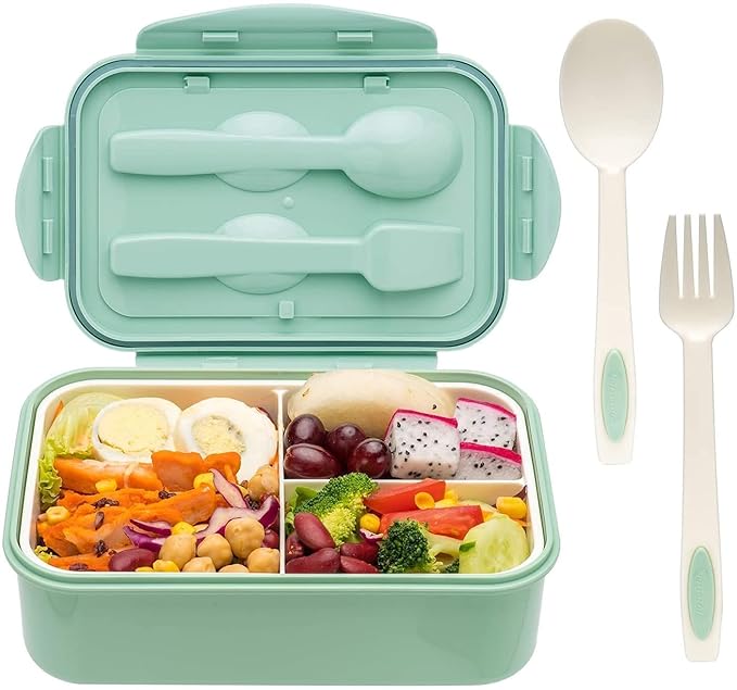 Claiez Plastic Tiffin Box Lunch Box for Kids-Lunch Boxes for Office Men Leak Proof 3 Compartment Lunch Box Reusable Freezer Safe Food Containers with Spoon for Adults and Kids (Multicolour),1100ML Rs. 288 - Amazon