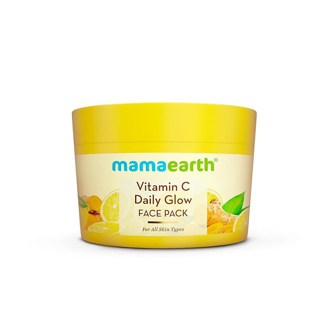 [Apply 5% Coupon] Mamaearth Vitamin C Daily Glow Face Pack with Vitamin C & Turmeric 200g | Natural, DIY-like Texture | Instantly Brightens Skin, Adds Glow | Clay Face Mask | Free From Harmful Chemicals | All Skin Type Rs. 198 - Amazon