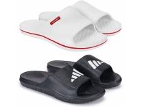 Monoction Combo pack of 2 Home slipper II BathroomIIWalking for men Flip  Flops Black, Grey 10 Rs.239 @ Flipkart