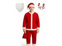 white christmas dresses Mrs. Claus Holiday Cape and Hand Muff Set with Red Velvet Dress main image 1