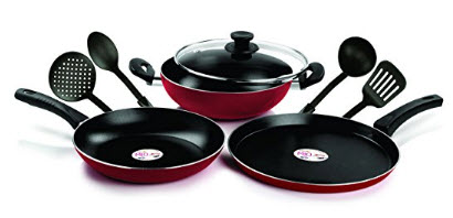 Pigeon By Stovekraft Mio Aluminium Gift Set 8 Pieces at Rs. 1432 @ Amazon